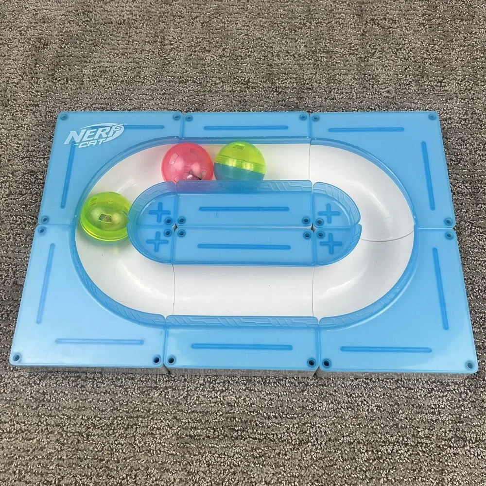 Nerf Modular Turbo Cat Track Toy Wtih 3 Balls Customize Shape Add Sets Gift Fast